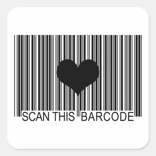 IK MIST JE BARCODE VIERKANTE STICKER (Voorkant)