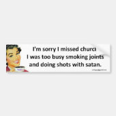 Ik miste de kerk bumpersticker (Voorkant)