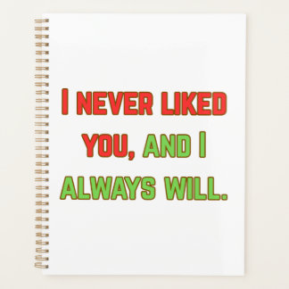 Ik mocht je nooit. planner