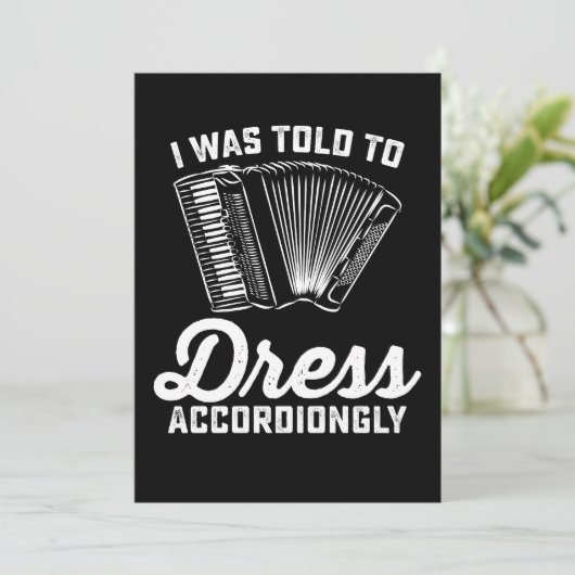 Ik moest accordeon aankleden kaart (Staand voorkant)