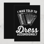 Ik moest accordeon aankleden kaart (Voorkant / Achterkant)