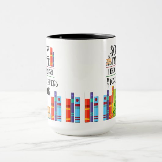 Ik moest mijn Dustin Stevens boek afmaken Mok (Midden)