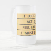 'Ik moet 40' zijn. Matglas Bierpul (Voorkant links)