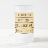 'Ik moet 40' zijn. Matglas Bierpul (Center)