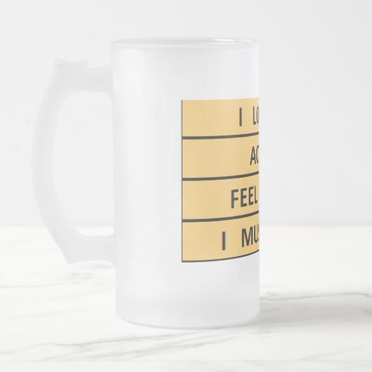 'Ik moet 40' zijn. Matglas Bierpul (Links)