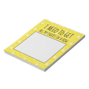 Ik moet al mijn eenden op een rij Schattige geel k Notitieblok