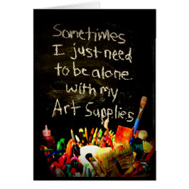 Ik moet alleen zijn met mijn kunstbenodigdheden