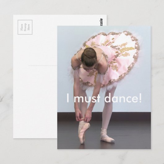 Ik moet dansen! briefkaart (Voorkant / Achterkant)