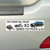 Ik moet de grote CO2-voetafdruk invullen Bumpersticker (Op auto)