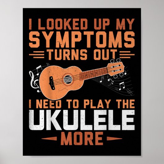 Ik moet de ukelele meer spelen - Uke Lover Ukulel Poster (Voorkant)
