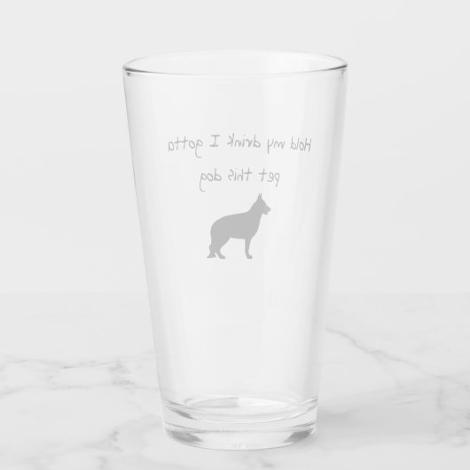 Ik moet deze Shepard Glass Cup bestellen. Glas (Achterkant)