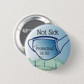 Ik moet dit masker draag hebben ronde button 5,7 cm (Voorkant /achterkant)