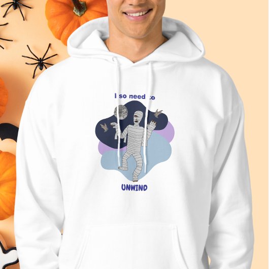 Ik moet echt ontspannen Leuke Mummie Halloween-ont Hoodie