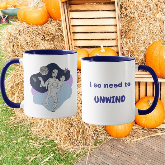 Ik moet echt ontspannen Leuke Mummie Halloween-ont Mok