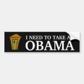 IK MOET EEN ANDER NEMEN, OBAMA BUMPERSTICKER (Voorkant)