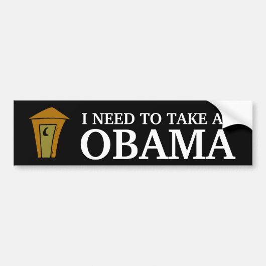 IK MOET EEN ANDER NEMEN, OBAMA BUMPERSTICKER (Voorkant)