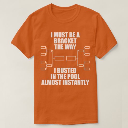 Ik moet een beugel zijn zoals ik in het zwembad pa t-shirt (Design voorkant)