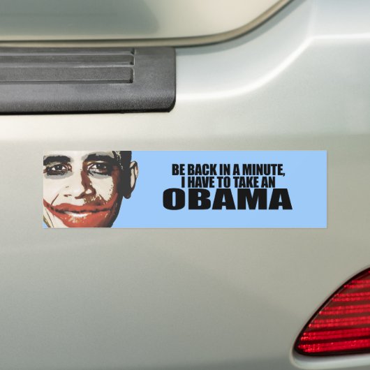 IK MOET EEN OBAMA NEMEN. BUMPERSTICKER (Op auto)