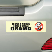 IK MOET EEN OBAMA NEMEN. BUMPERSTICKER (Op auto)