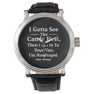 Ik moet eerst het Snoep zien, dan stap ik in de bu Horloge
