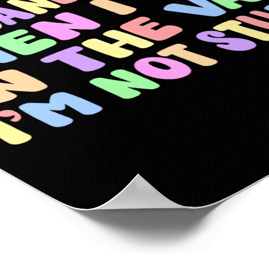 Ik moet eerst het Snoep zien... ik ben niet grappi Poster (Hoek)