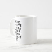 Ik moet erover nadenken. koffiemok (Voorkant links)