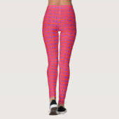 Ik moet gaan, blauw op roze hardlopen leggings (Achterkant)