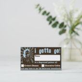 Ik moet gaan! Fantastische wandkaart Contactkaartje (Staand voorkant)