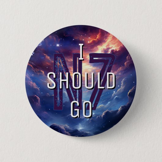 Ik moet gaan ronde button 5,7 cm (Voorkant)