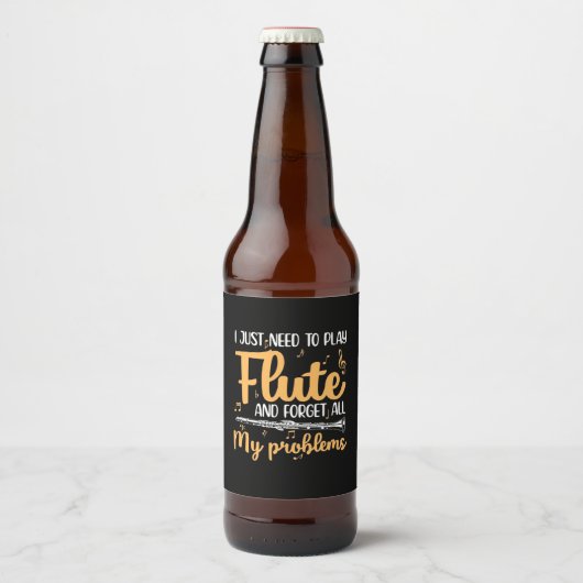 Ik moet gewoon flute spelen bier etiket (Voorkant)