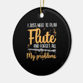 Ik moet gewoon flute spelen keramisch ornament (Links)