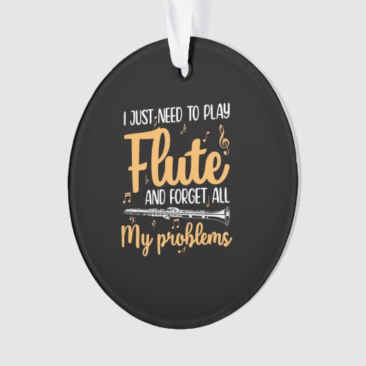 Ik moet gewoon flute spelen ornament (voorkant)