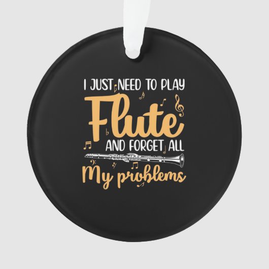 Ik moet gewoon flute spelen ornament (voorkant)