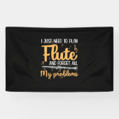 Ik moet gewoon flute spelen spandoek (Horizontaal)