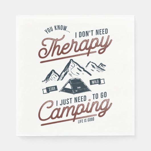 Ik moet gewoon gaan kamperen servet (Voorkant)