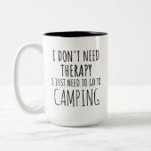 Ik moet gewoon naar de camping tweekleurige koffiemok (Links)