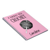 Ik moet haken, gepersonaliseerd met jouw naam notitieboek (Rechterzijde)