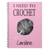 Ik moet haken, gepersonaliseerd met jouw naam notitieboek (Voorkant)