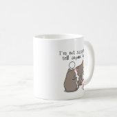Ik moet het niet vertellen, grappige kat koffiemok (Voorkant rechts)