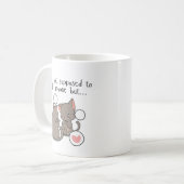 Ik moet het niet vertellen, grappige kat koffiemok (Voorkant links)