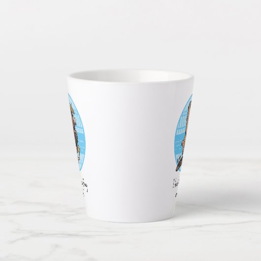 Ik moet hier alles doen met één Man band Latte Mok (Voorkant)