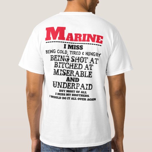 IK MOET KOUD WORDEN, GEKROOD EN HONGER T-SHIRT (Achterkant)