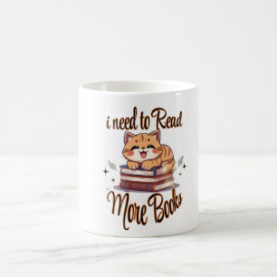 Ik moet meer boeken lezen" Kawaii Cat Mok