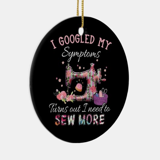 Ik moet meer naaien keramisch ornament (Rechts)