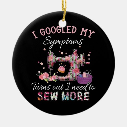 Ik moet meer naaien keramisch ornament (Voorkant)