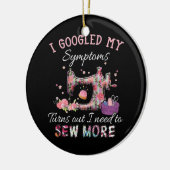 Ik moet meer naaien keramisch ornament (Links)