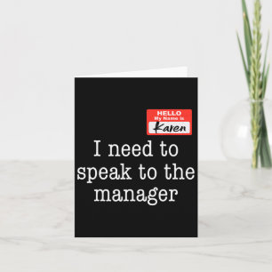 Ik moet met de manager Karen Halloween Cos praten. Kaart