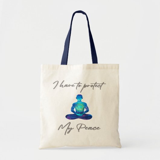 Ik moet mijn vrede beschermen tote bag (Voorkant)