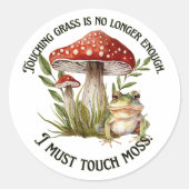 Ik moet mos aanraken ronde sticker (Voorkant)