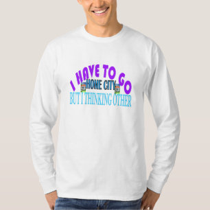 Ik moet naar huis, stad t-shirt